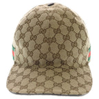 Gucci GG Canvas Sherry Line Baseball Cap Hat Brown Kqwbg — view 4
