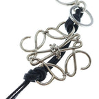 Loewe Anagram Charm Black Silver Keychain — view 6