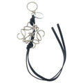 Loewe Anagram Charm Black Silver Keychain