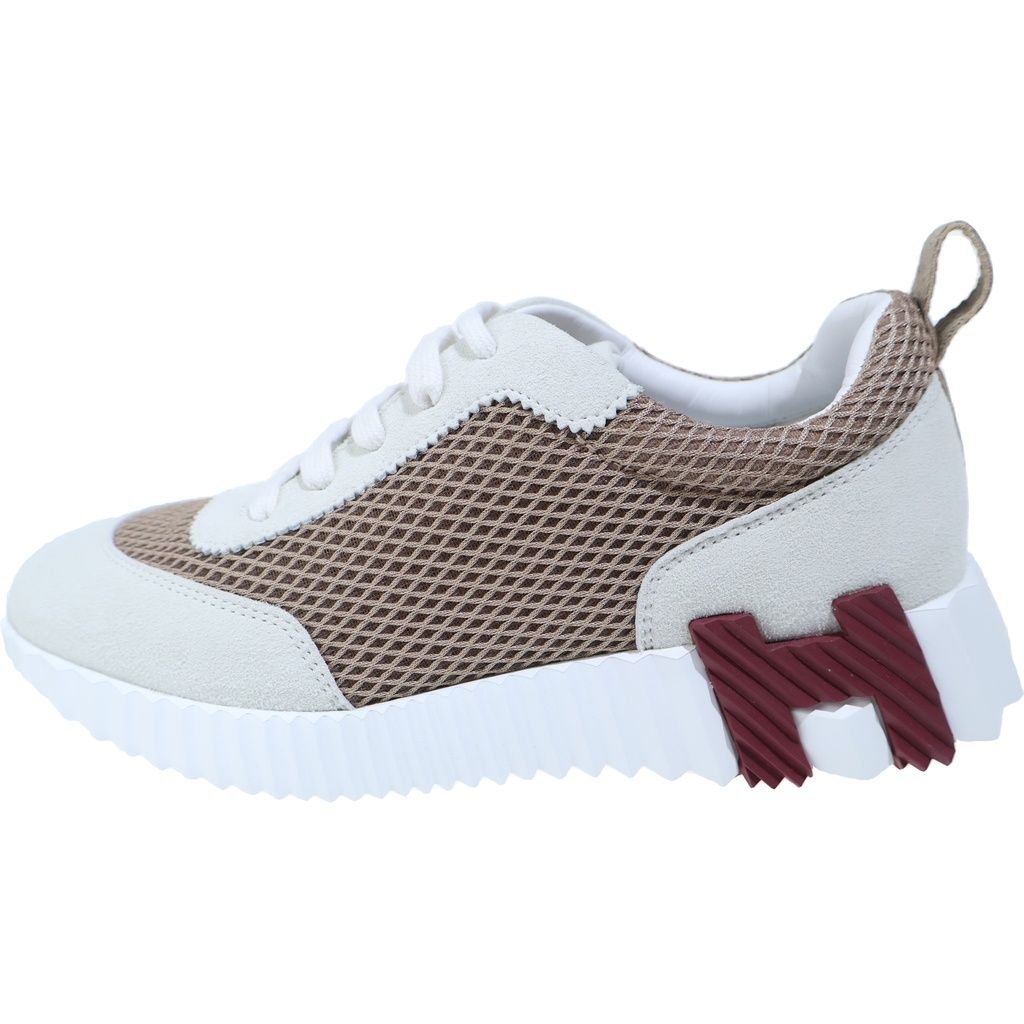 Hermes Bouncing Sneakers Beige White Shoes