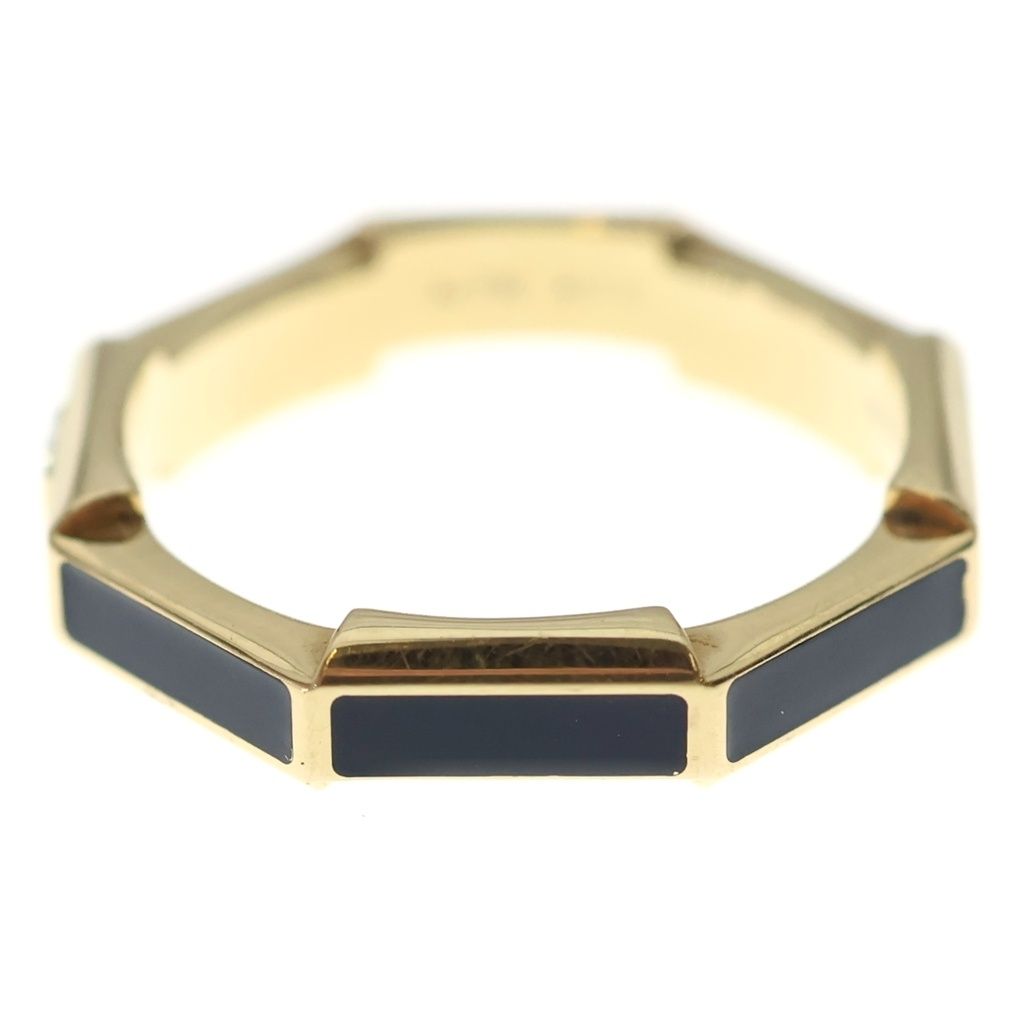 Gucci Link to Love Octagon Diamond Ring Black Ceramic Yellow Gold — view 4