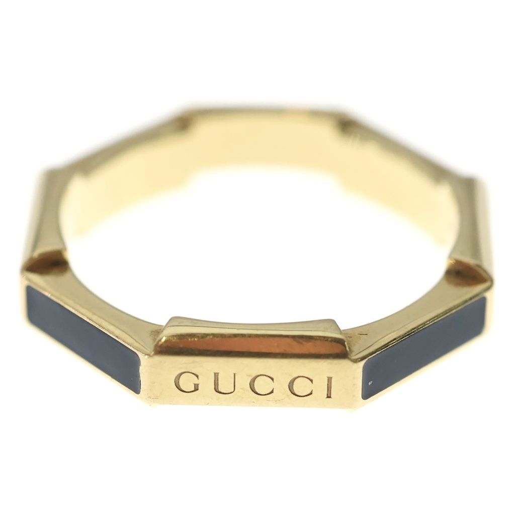 Gucci Link to Love Octagon Diamond Ring Black Ceramic Yellow Gold — view 2