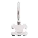 Celine Triomphe Rhinestone Earrings Silver — view 2