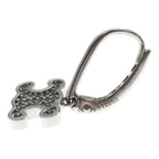 Celine Triomphe Rhinestone Earrings Silver — view 3