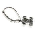 Celine Triomphe Rhinestone Earrings Silver — view 4