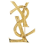 Saint Laurent Paris YSL Cassandra Rhinestone Brooch Gold — view 2