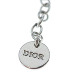 Dior Petit CD Logo Rhinestone Pendant Chain Silver — view 6
