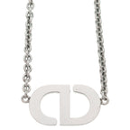 Dior Petit CD Logo Rhinestone Pendant Chain Silver — view 5