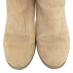 Chanel CC Logo Boots Shoes Lambskin Beige — view 3