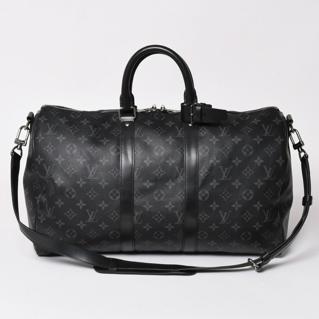 Louis Vuitton Keepall Bandouliere 45 Boston Bag Monogram Eclipse Black