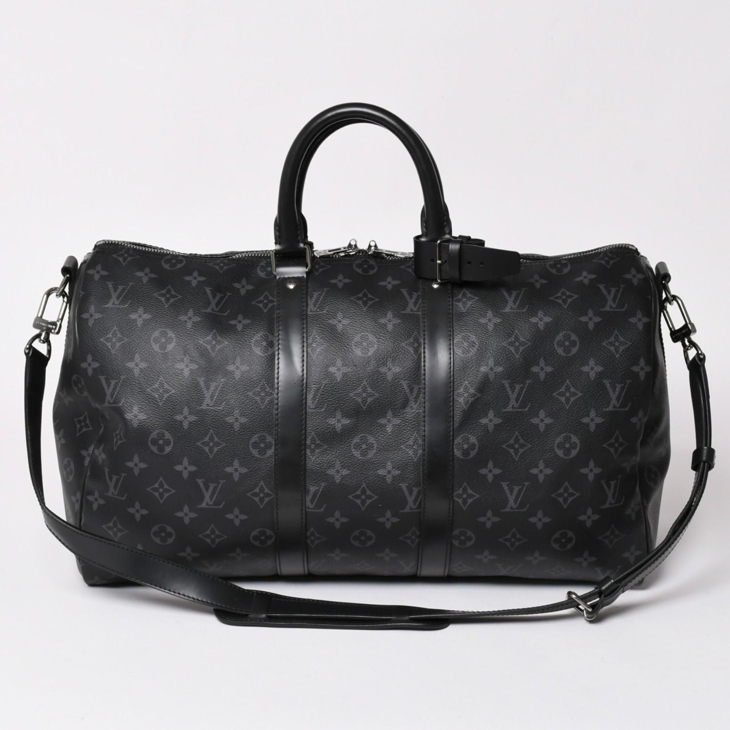 Louis Vuitton Keepall Bandouliere 45 Boston Bag Monogram Eclipse Black