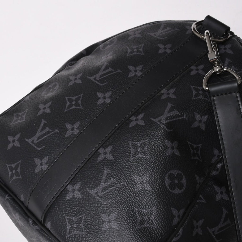 Louis Vuitton Keepall Bandouliere 45 Boston Bag Monogram Eclipse Black — view 6