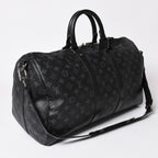 Louis Vuitton Keepall Bandouliere 45 Boston Bag Monogram Eclipse Black — view 3