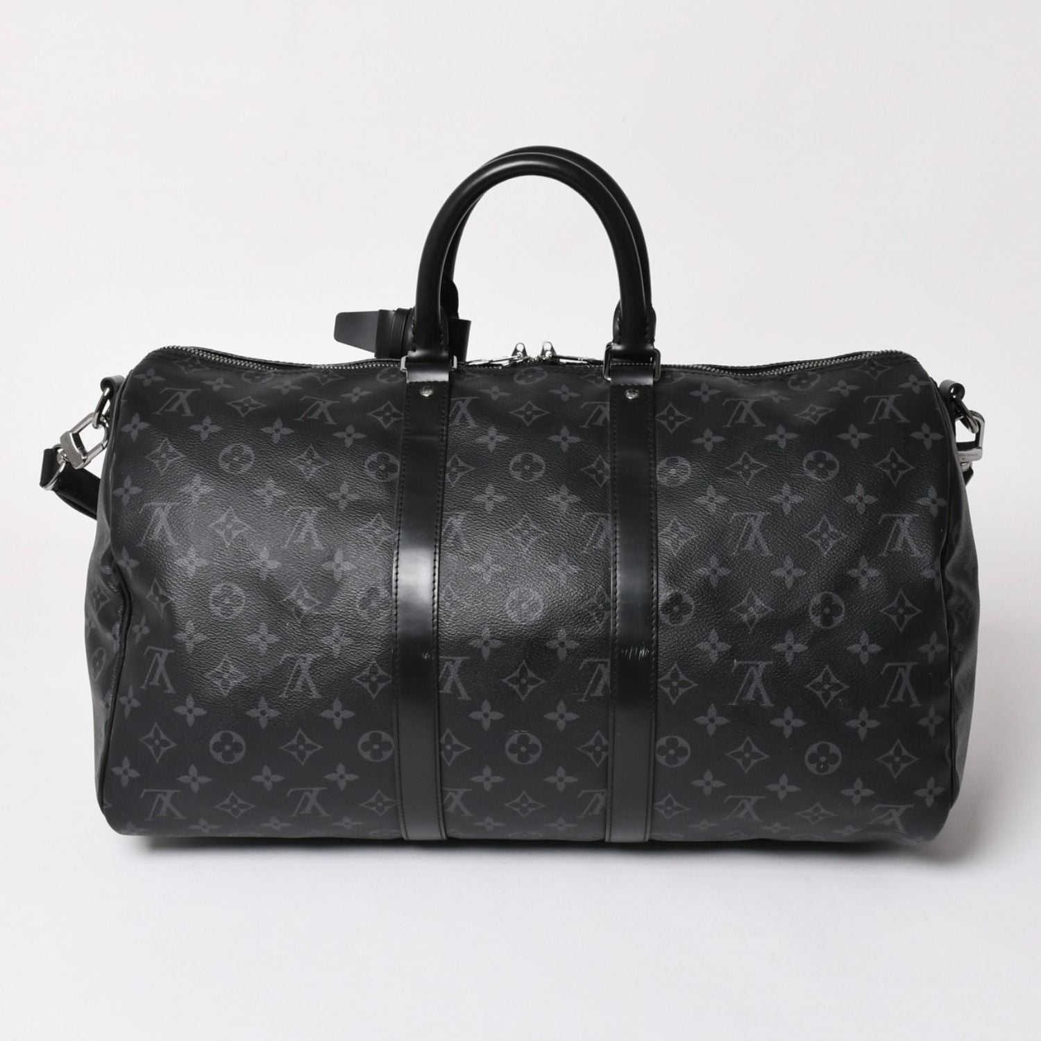 Louis Vuitton Keepall Bandouliere 45 Boston Bag Monogram Eclipse Black — view 2