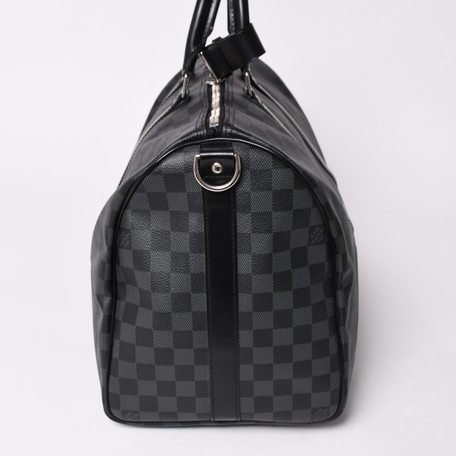Louis Vuitton Boston Keepall Bandouliere 45 Damier Graphite Black Silver — view 5
