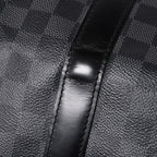 Louis Vuitton Boston Keepall Bandouliere 45 Damier Graphite Black Silver — view 6