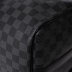 Louis Vuitton Boston Keepall Bandouliere 45 Damier Graphite Black Silver — view 8