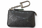 Gucci Key Case Coin Key Ring GG Supreme Black Key Holder