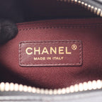 Chanel Shoulder Bag Quilted Vanity 2-Way Black Leather Top Handle Chain — view 4
