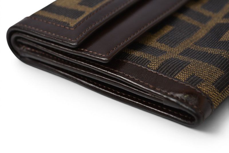 Fendi Wallet Trifold Fold Zucca Pattern Brown — view 5