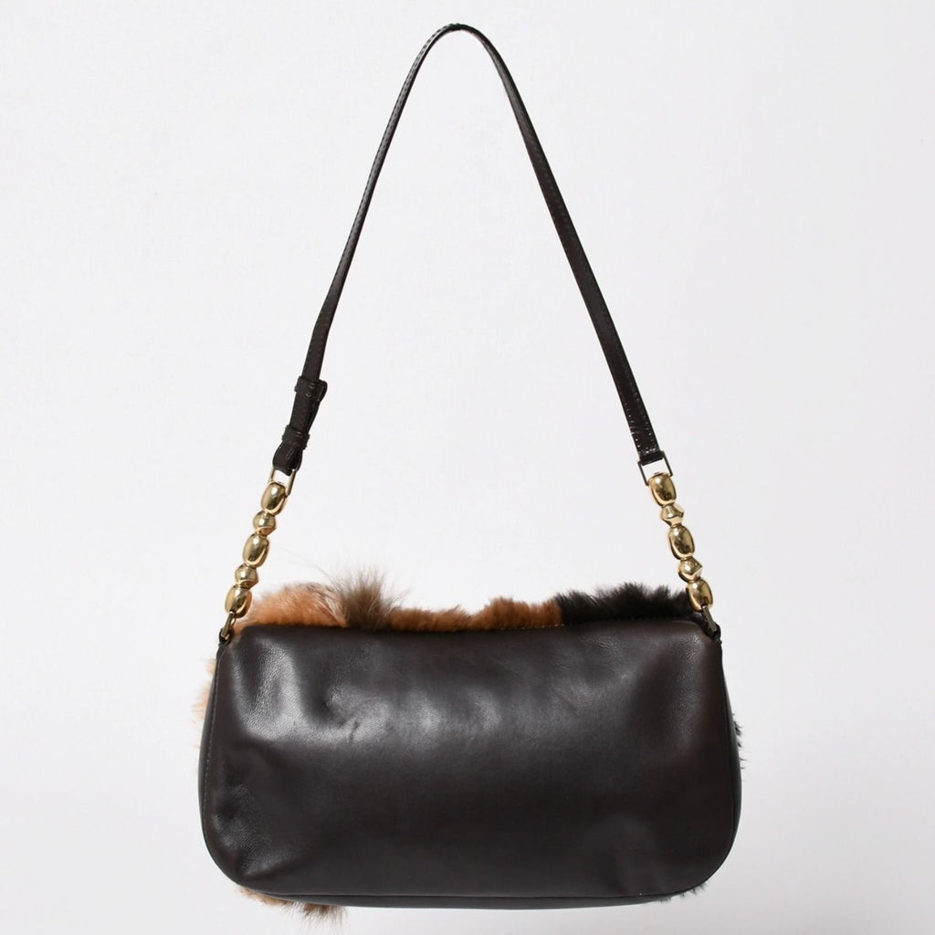 Dior Bag Malice Pearl Rabbit Fur Leather Galliano — view 2