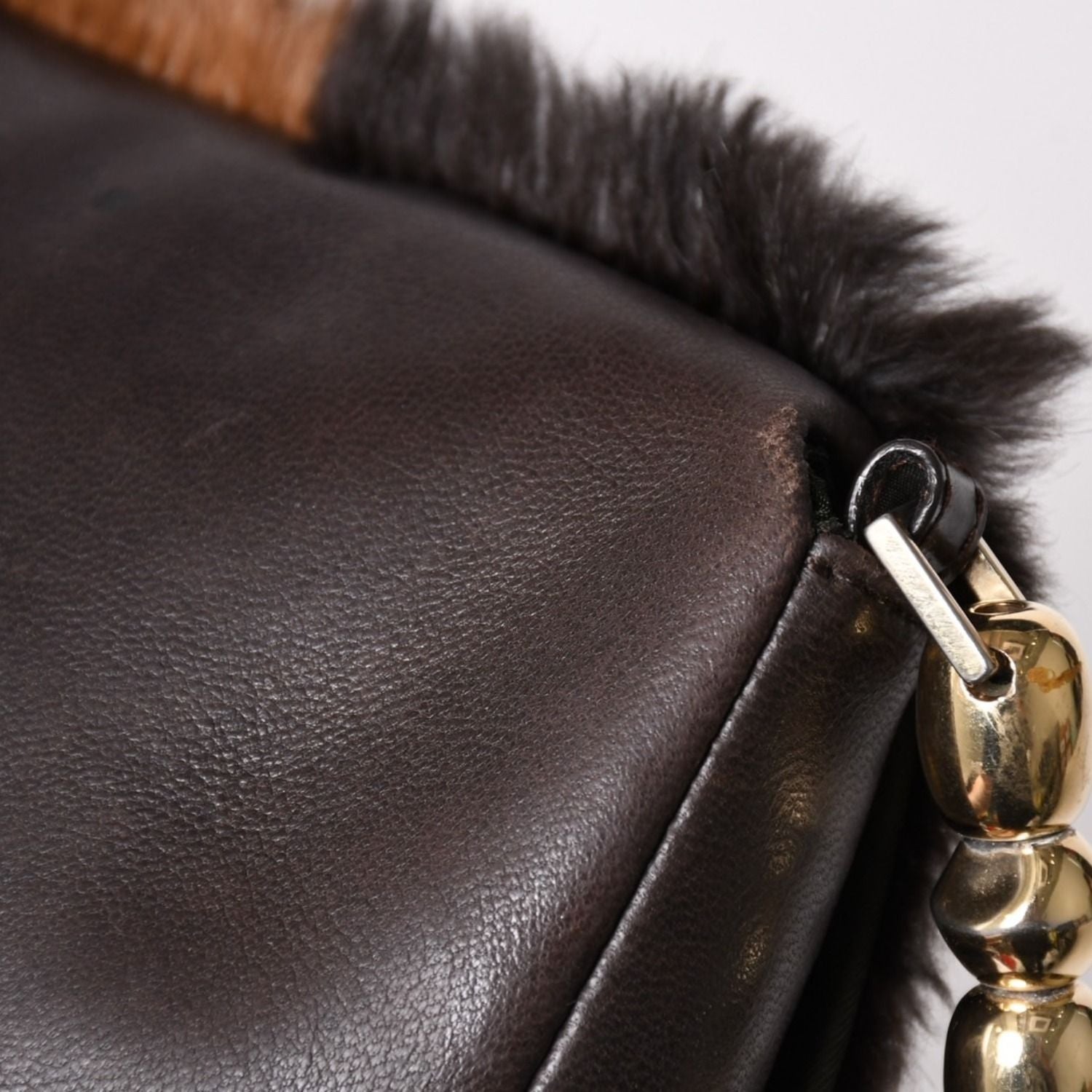 Dior Bag Malice Pearl Rabbit Fur Leather Galliano — view 7