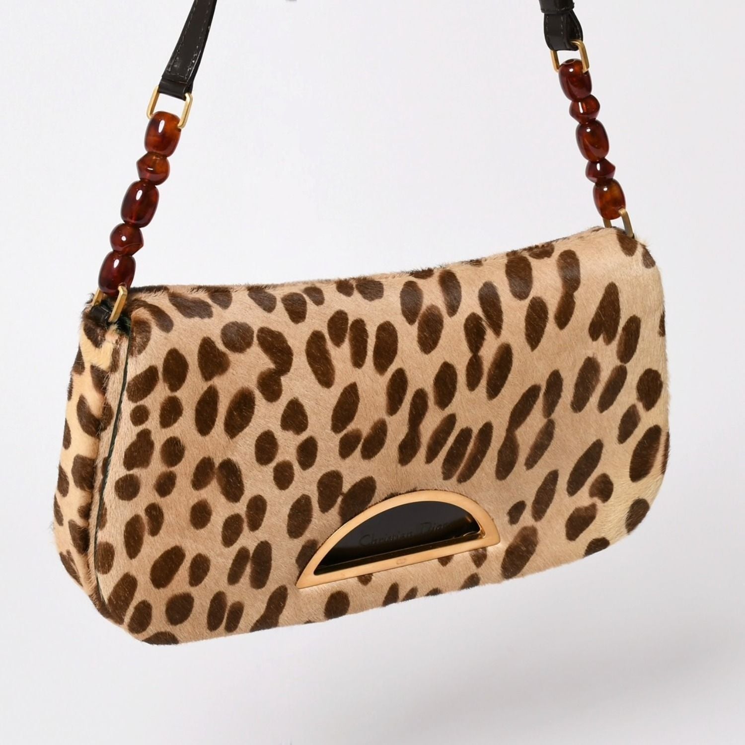 Dior Calf Hair Bag Malice Pearl Leopard Galliano — view 3