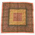 Hermes Scarf Carre 90 Chasse en Inde Indian Hunting Silk Muslin Chiffon Orange