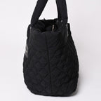 Chanel Coco Cocoon Nylon Tote Bag Quilted CC Mark CC Logo Silver — view 4