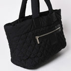 Chanel Coco Cocoon Nylon Tote Bag Quilted CC Mark CC Logo Silver — view 3