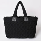 Chanel Coco Cocoon Nylon Tote Bag Quilted CC Mark CC Logo Silver — view 2