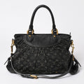 Louis Vuitton Neo Cabby MM Handbag Monogram Denim Black 2-Way Gold