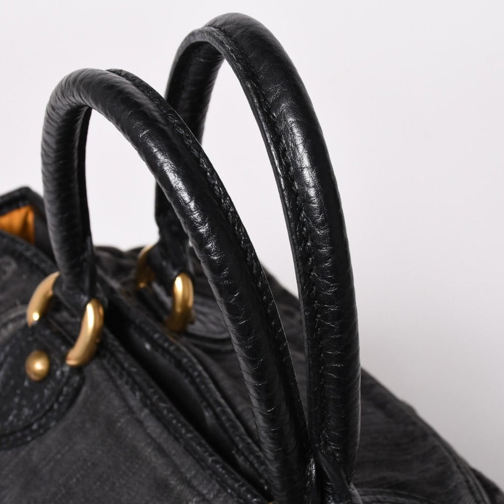 Louis Vuitton Neo Cabby MM Handbag Monogram Denim Black 2-Way Gold — view 7