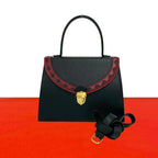 Saint Laurent Cutout Leather 2-Way Shoulder Bag Black