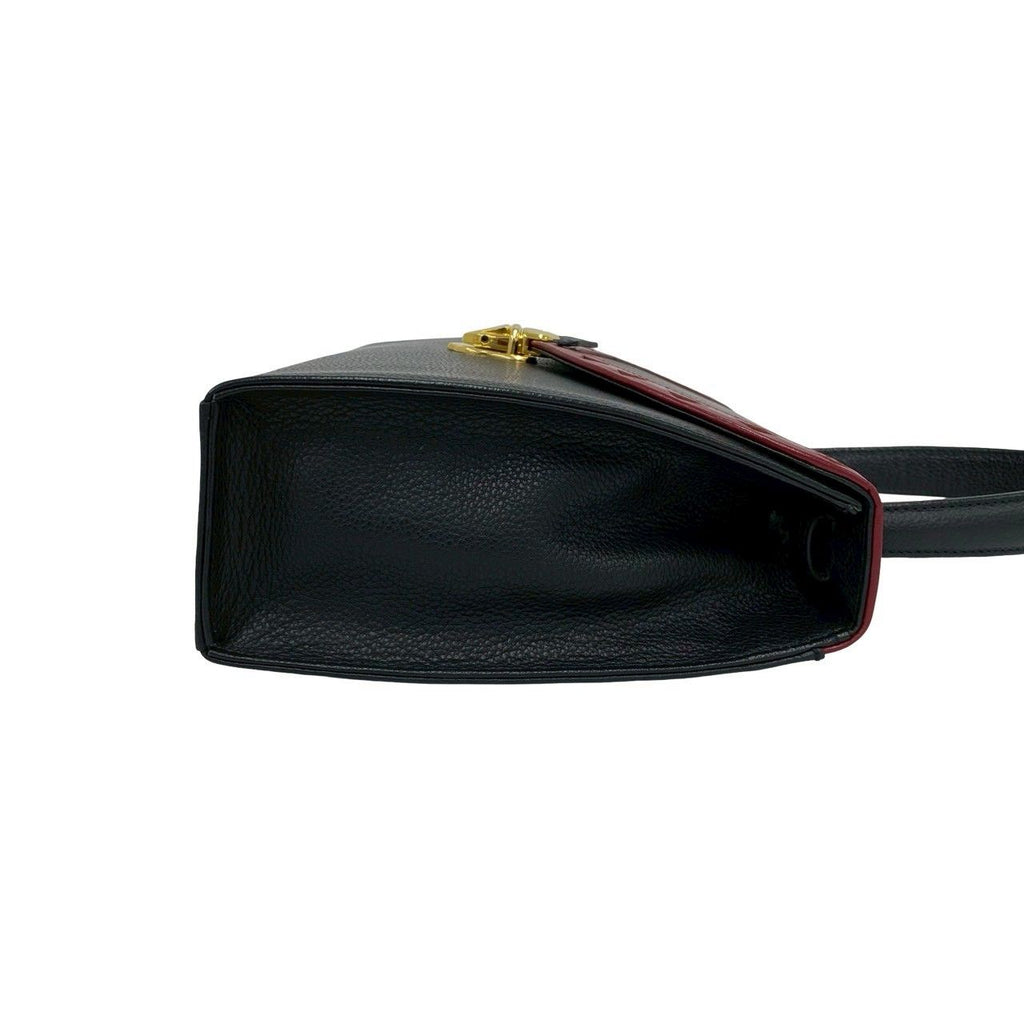 Saint Laurent Cutout Leather 2-Way Shoulder Bag Black — view 6