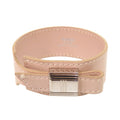 Hermes Armitemis Leather Metal Pink Beige Silver Bracelet