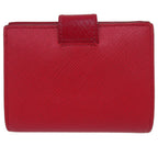 Prada Triangle Logo Saffiano Leather Red Bi Foldwallet — view 2