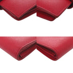 Prada Triangle Logo Saffiano Leather Red Bi Foldwallet — view 3