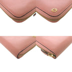 Gucci Zip Around Interlocking Wallet Calf Pink — view 3