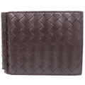 Bottega Veneta Intrecciato Leather Brown Bifold Wallet Billfold