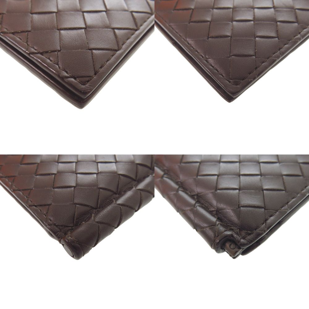 Bottega Veneta Intrecciato Leather Brown Bifold Wallet Billfold — view 3