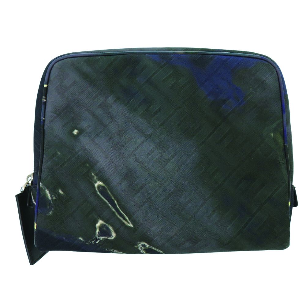 Fendi Zucca Pattern FF Logo Second Bag Fabric Calf Black — view 2