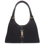 Gucci Jackie Cotton Canvas Black Shoulder