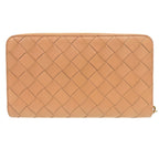 Bottega Veneta Zip Around Maxi Intrecciato Leather Beige Wallet — view 2