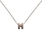 Hermes Mini Pop ST 02 63 Metal Gray Necklace