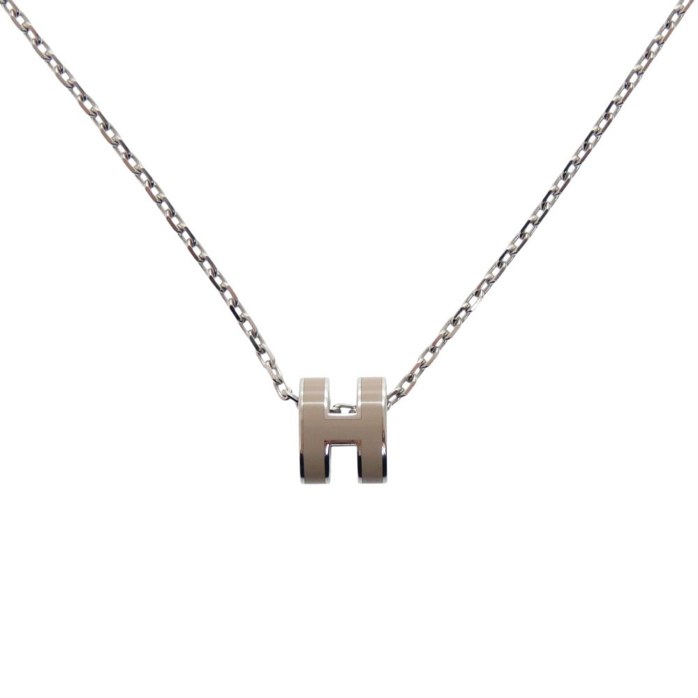 Hermes Mini Pop ST 02 63 Metal Gray Necklace — view 2