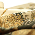 Hermes Carre 90 Scarf Vue du Carosse de Queen's Coronation Silk Beige — view 5