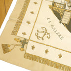 Hermes Carre 90 Scarf Vue du Carosse de Queen's Coronation Silk Beige — view 7