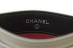 Chanel Card Case Business Holder Gabrielle Quilted Lambskin Calfskin White Black — view 5