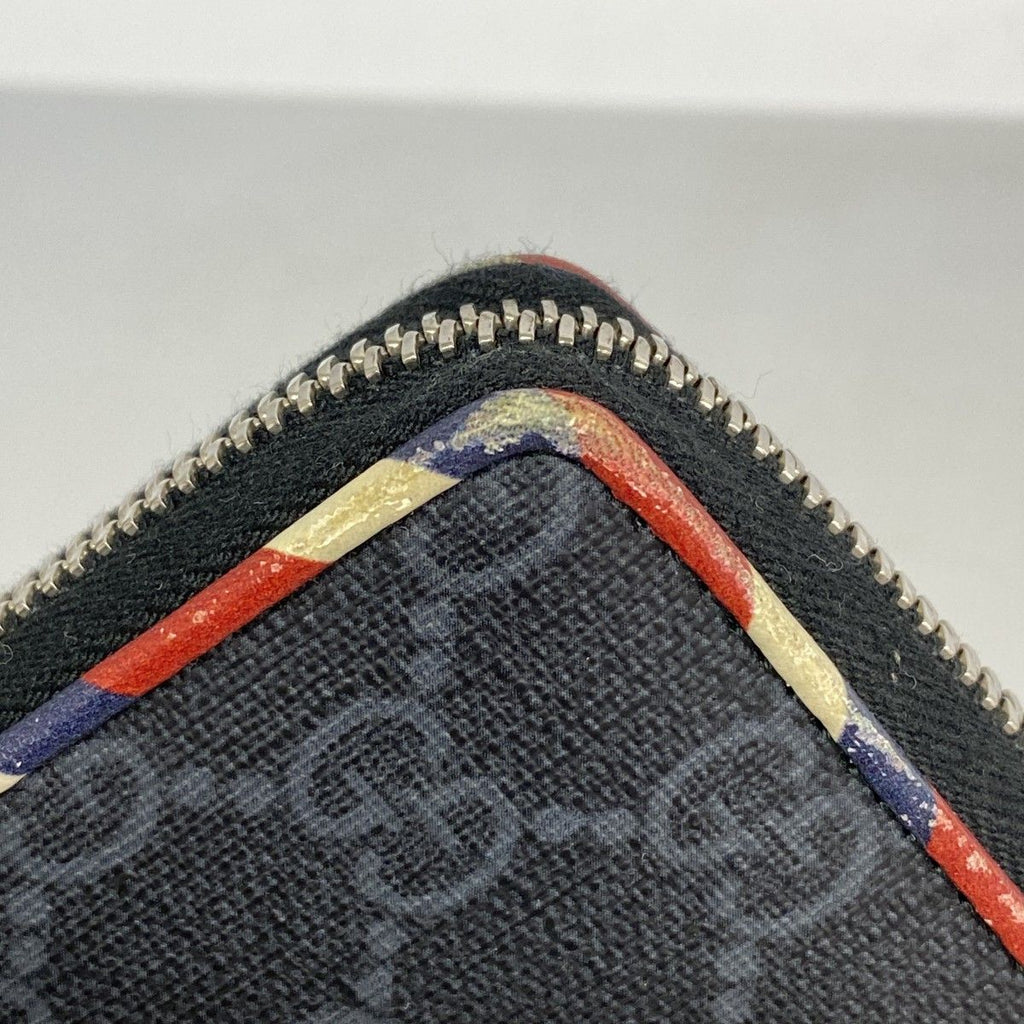 Gucci Wallet GG Supreme Black Silver — view 6